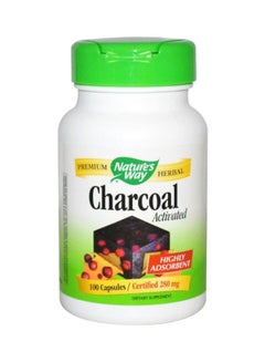 Buy Dietary Supplement Activated Charcoal - 100 Capsules in UAE