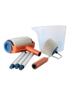 Buy 2-Piece Plastic Paint Roller Set Orange/Blue/Grey in Saudi Arabia