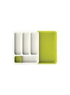 Buy Plastic Kitchen Drawer Organizer Off White/Green in Saudi Arabia