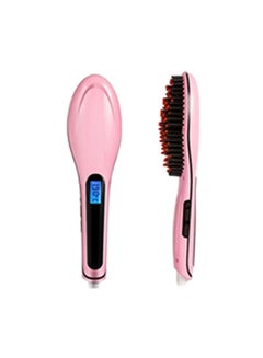 Buy Hair Straightening Comb Pink/Black in UAE