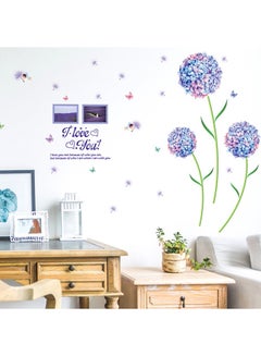 Buy Flower Ball Wall Stickers Removable Decal Home Decor DIY Art Decoration Purple/Green/Pink in UAE