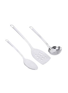 Buy 3-Piece Spatula And Turner Set Silver 18centimeter in Saudi Arabia