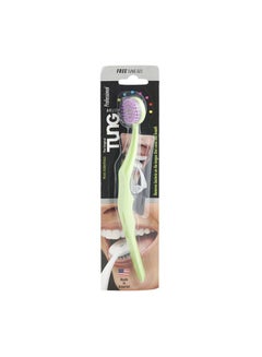 Buy Professional Tounge Cleaning Brush Green/Purple in Saudi Arabia