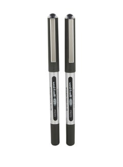 Buy UB-150 Eye Roller Ball Pens Set 0.5 mm Black/Silver in UAE