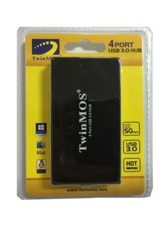 Buy 4-Port USB 3.0 Hub Black in UAE
