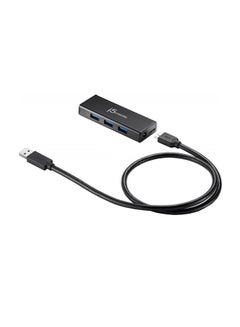Buy 4-Port USB 3.0 Superspeed Hub Black in UAE