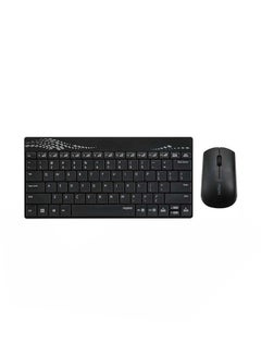 اشتري 8000 2.4G Wireless Mini Keyboard And Mouse Combo Set Black في مصر