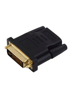 Buy DVI-I Male to HDMI Adapter Golden-Plated Converter Support For HDTV 1080P LCD Black in Saudi Arabia