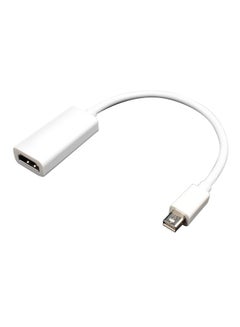 Buy 1080P Mini DP To HDMI Adapter Cable Video Cable Male to Female Displayport White in UAE