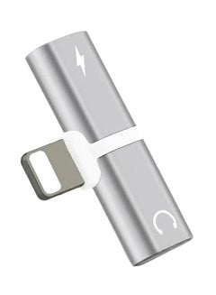 Buy Adapter Wire Control Dual Lightning Converter USB Charger Silver in UAE