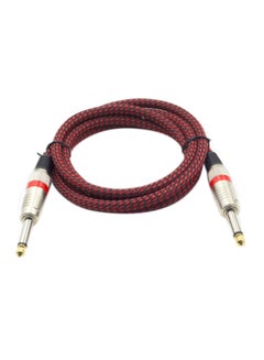 اشتري Electric Guitar Musical Instrument Cable Low Noise Shielded Cable أحمر وأسود في السعودية