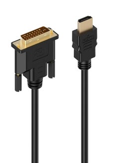 اشتري محول كابل الفيديو HDMI لـ DVI-D من HDMI موجب الى DVI موجب أسود في السعودية