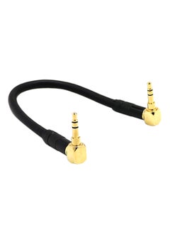 Buy 3.5mm Jack Audio Cable 3.5 Male to Male AUX Cable 90 Degree Right Angle Black in Saudi Arabia