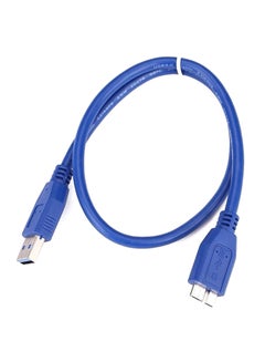 Buy USB 3.0 A To Micro B Cable For WD Seagate Samsung External Hard Drive UK Blue in UAE