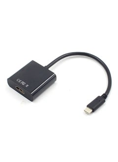 اشتري كابل محول بطرف USB نوع_C إلى HDMI لهاتف سامسونج نوت 8 ونوت 9 S9 S8 للتوصيل بجهاز تلفاز عالي الدقة أسود في الامارات