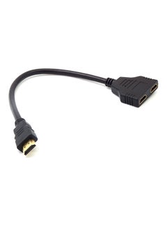 Buy HDMI Male To Female Splitter Adapter Black in Saudi Arabia