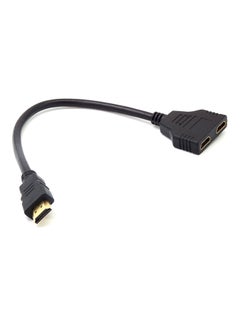 اشتري HDMI Male To Female Splitter Adapter Black في السعودية