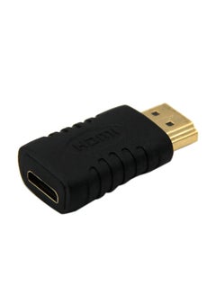 Buy Gold Plated HDMI Male To Mini HDMI Female Full HDMI Adapter Converter for HDTV Black in UAE