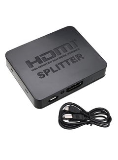 Buy Full HD 4K HDMI Splitter 1X2 2 Ports Repeater Amplifier Hub 3D 1080p 1 In 2 Black in Saudi Arabia