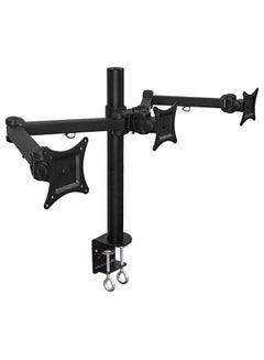 Buy Triple Screen Desk Mount Arm Stand Black in UAE