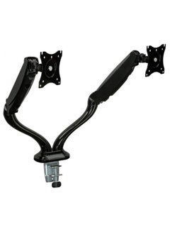 Buy Dual Monitor Clamp Articulating Mount Black in UAE