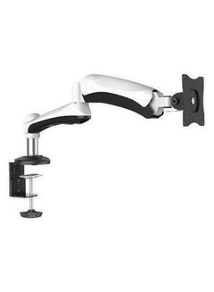 Buy Single Monitor Adjustable Table Mount White/ White/Black in UAE