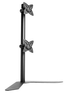 Buy Dual Monitor Free Standing Monitor Mount Black in UAE