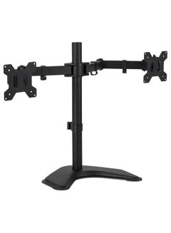 Buy Dual Monitor Freestanding DeskTop Stand For Below 32 Inch Black in UAE