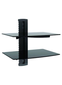 اشتري Dual Glass Shelf Bracket Wall Mount TMWM-2245 Black في الامارات