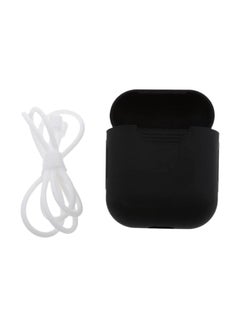 Buy Protecting Case Cover For Apple AirPods Black in Saudi Arabia