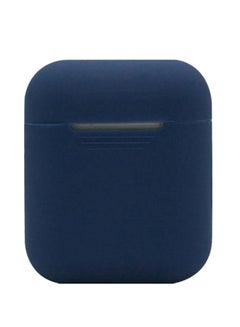 Buy Protecting Case Cover For Apple AirPods Dark Blue in UAE