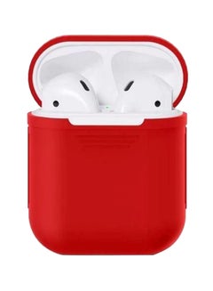 Buy Protecting Case Cover For Apple AirPods Red in Saudi Arabia