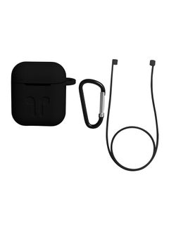 Buy Protecting Case Cover For Apple AirPods Black in Saudi Arabia