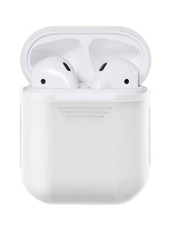 Buy Protecting Case Cover For Apple AirPods White in Saudi Arabia