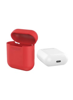 Buy Protecting Case Cover For Apple AirPods Red in Saudi Arabia