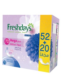 Buy Pack Of 72 Long Scented Pads White in Saudi Arabia