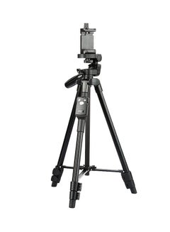 اشتري حامل ثلاثي 43 سم طراز Vct-5208 للهاتف المحمول كاميرا DSLR الرياضية والسيلفي مع عصا تحكم عن بعد أسود في السعودية