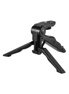 Buy Mini Tabletop Tripod Stand Handheld Grip Stabilizer With Universal Smartphone Clip Holder Bracket Black in Saudi Arabia