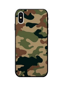 Buy Protective Case Cover For Apple iPhone X Camouflage in Saudi Arabia