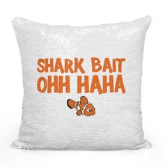 shark sequin pillow