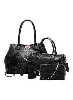 Buy 5-Piece Shoulder Bag Set Black in UAE
