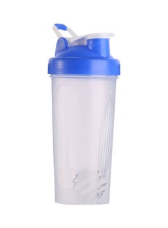 اشتري Gym Protein Shaker Mixer Bottle شفاف/أزرق 9.5x22x9.5 سنتيمتر في الامارات