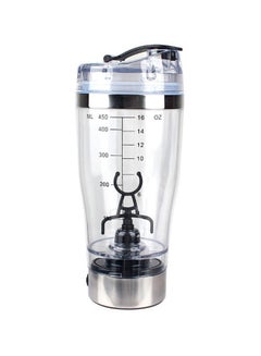 Buy Self Stirring Cup Bottle Silver/Clear 200x85x60mm in UAE