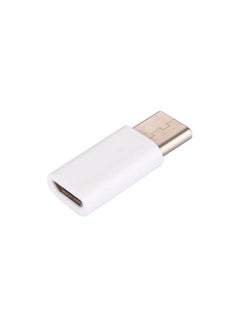 Buy Type-C To Micro USB Adapter White in Egypt