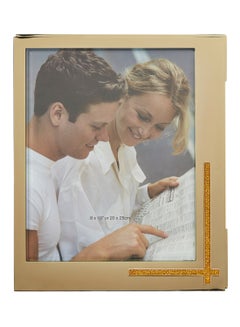 Buy Glitter Gold Thick Glass Frame Multicolour Standard in UAE