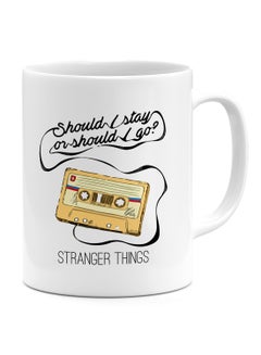 اشتري قدح قهوة خزفي Should I Stay Quote Stranger Things 11 أوقية في الامارات
