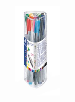 اشتري مجموعة أقلام حبر ملونة ستدلر تريبلس بسن رفيع مقاس 0.3 مم عدد 12 قلم متعدد الألوان في السعودية