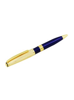 Buy Gripped Ball Point Pen Blue/Gold in Saudi Arabia
