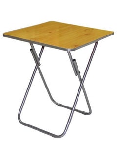 Buy Square Folding Table Silver/Beige 90centimeter in UAE