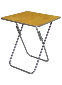 Buy Square Folding Table Silver/Beige 70centimeter in UAE